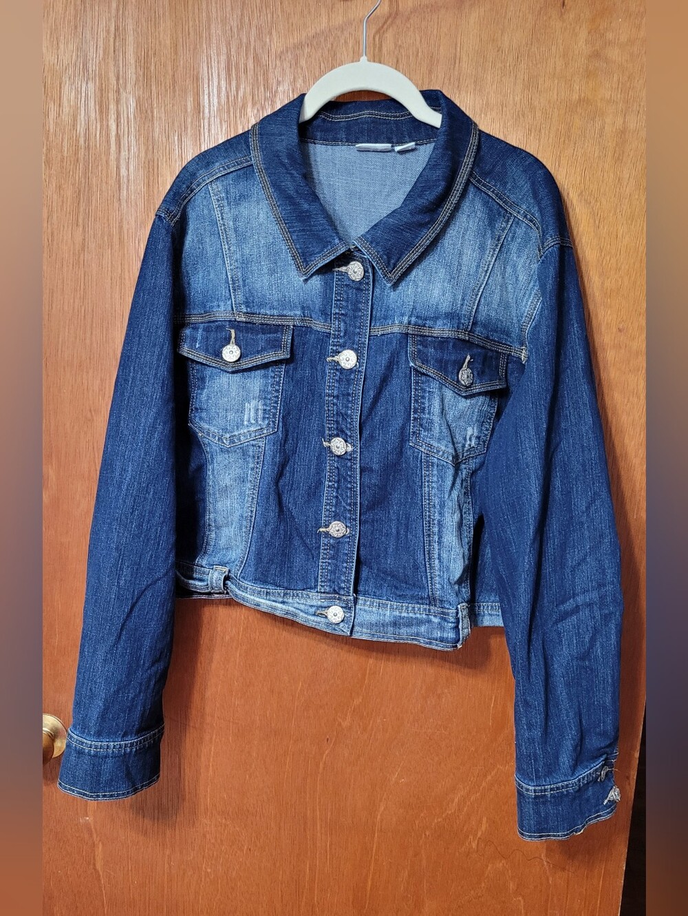 Cato Cropped Stretch Denim Jacket Size 26/28 (1695)